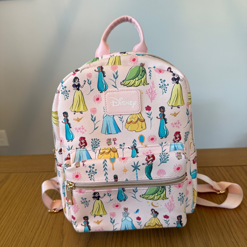 Disney Princess‎ Mini Backpack Womens OS Pink Allover Print Bag